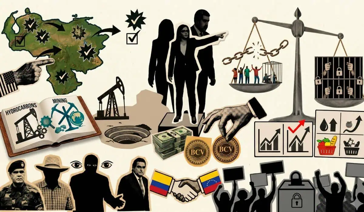 Nicolás Maduro fue capturado por el gobierno Trump: Esto viene para Venezuela Venezuela transita sus primeros 100 días sin Nicolás Maduro bajo la presidencia encargada de Delcy Rodríguez, con reformas económicas en marcha y una transición democrática sin fecha. Imagen: generada por Nano Banana de Gemini.