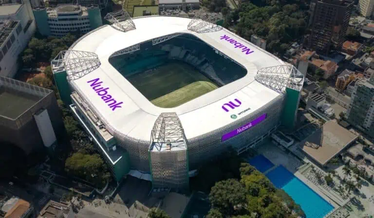 Así se vería el estadio de la Sociedade Esportiva Palmeiras con Nubank