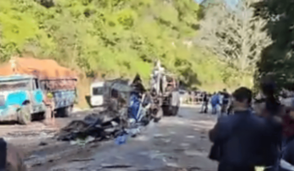 Atentado en Cajibió (Cauca).