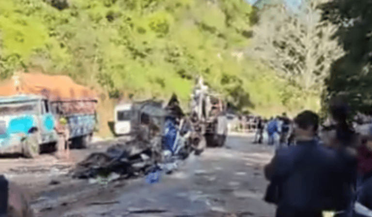 Atentado en Cajibió (Cauca).