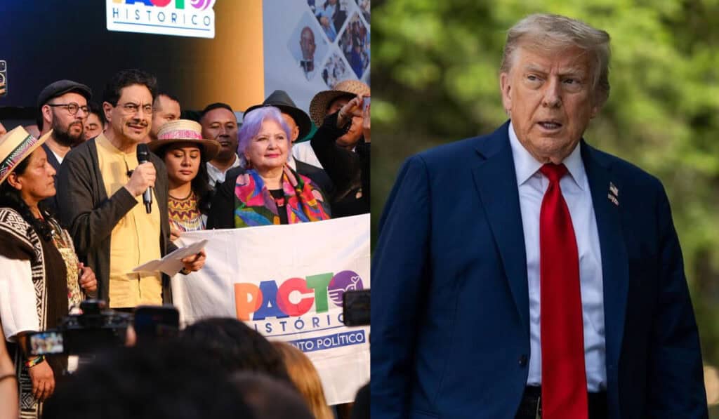 Iván Cepeda fijó cuál sería su relación con EE. UU. y Trump en una eventual Presidencia Iván Cepeda y Donald Trump