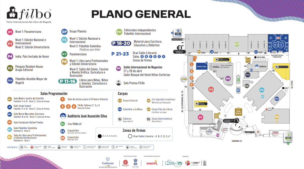 Plano de la FilBo 2026. Imagen: Corferias.