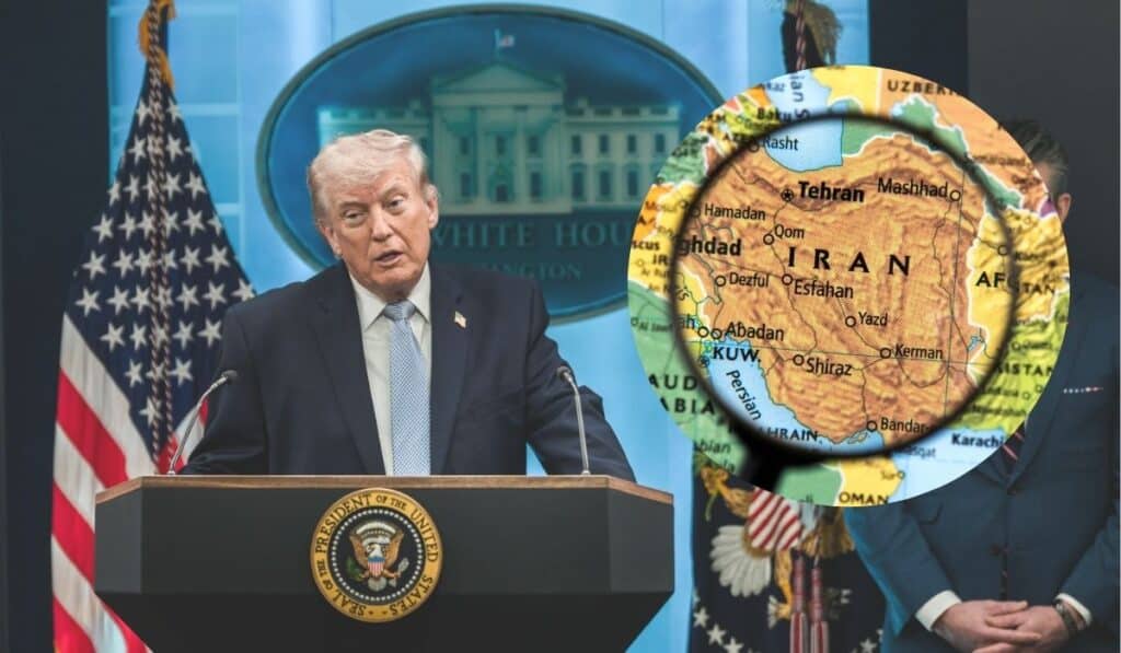 Trump celebra la reapertura del Estrecho de Ormuz, mientras el mercado reacciona con caída del crudo. Imagen: White House en Flickr y Canva.