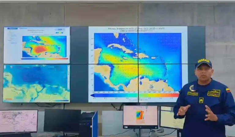 Alerta en varias capitales del Caribe colombiano por fuertes lluvias, tormentas eléctricas y oleaje durante varios días Teniente de Navío Miguel Fernández, responsable de Oceanografía y Meteorología Operacional del CIOH Caribe, sobre alerta climática en el Caribe colombiano