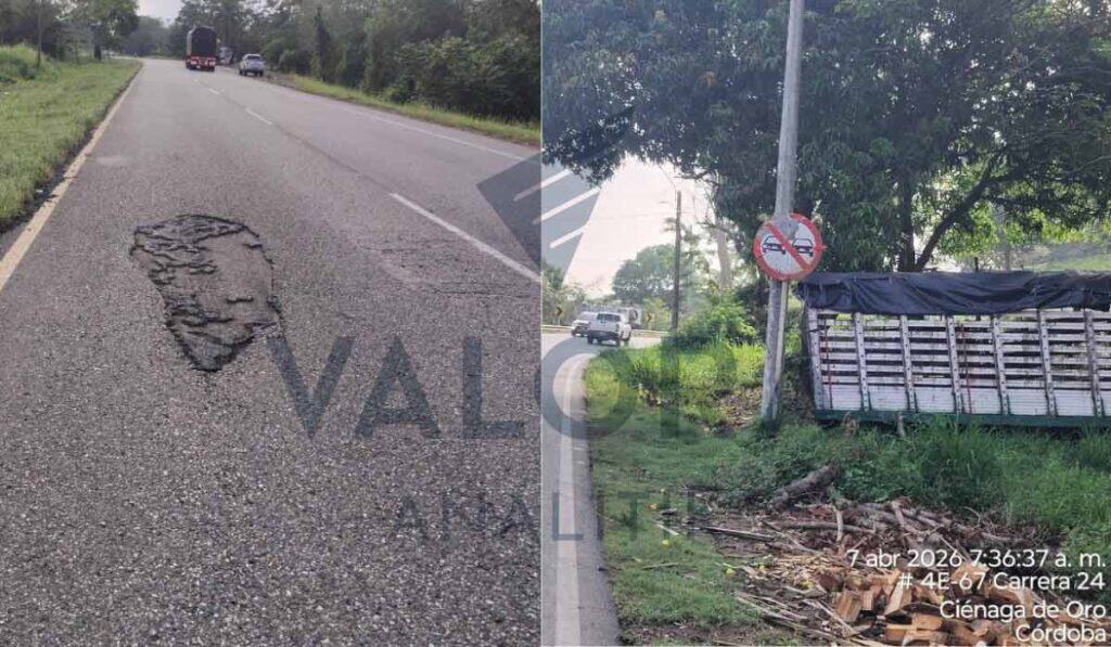 Especial | Así se están acabando las vías en Colombia que tenían una concesión y hoy están en manos del Gobierno Córdoba - Sucre deteriorada 1