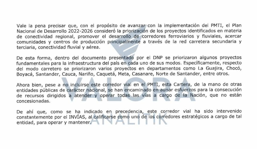 Especial | Así se están acabando las vías en Colombia que tenían una concesión y hoy están en manos del Gobierno Explicación MinTransporte vía Santuario - Caño Alegre