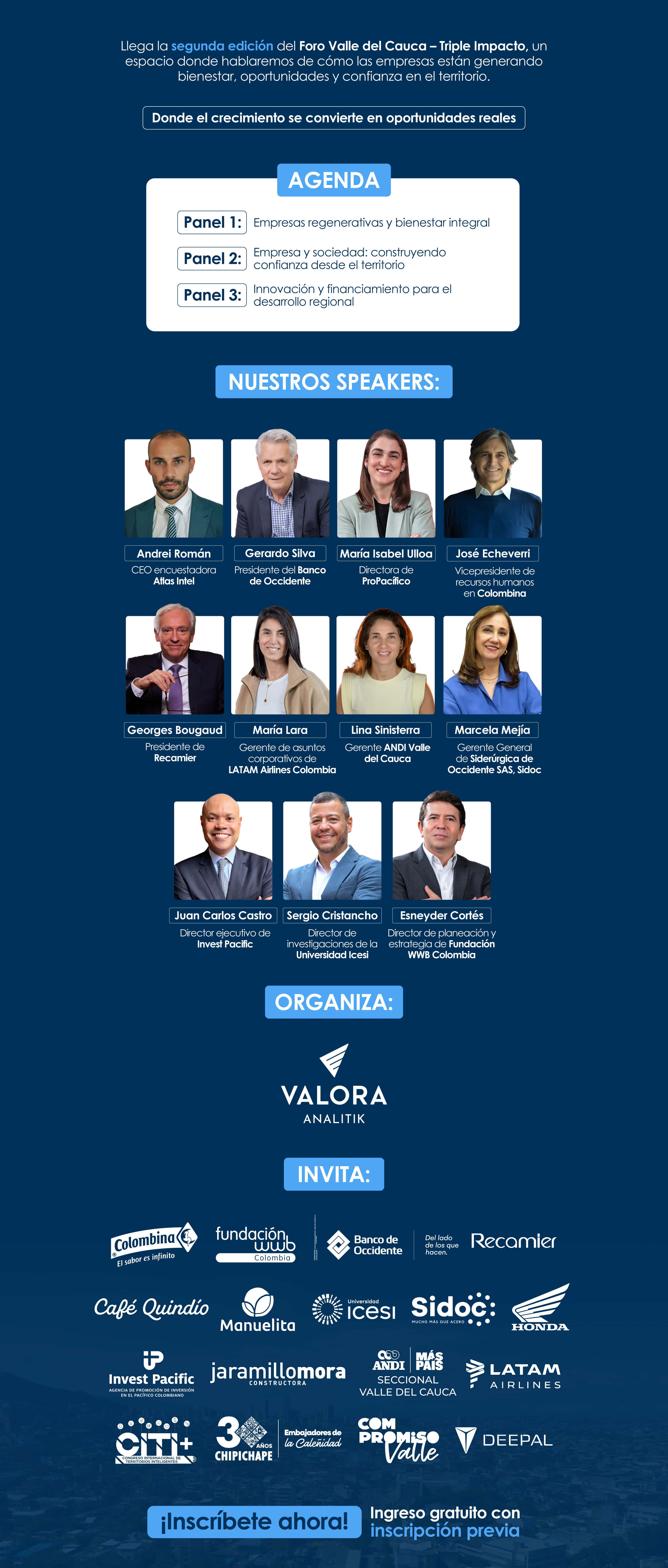 2da edición Foro Valle del Cauca Triple Impacto