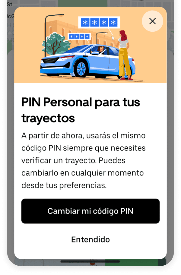 Usuarios de Uber utilizarán el mismo código pin de verificación en cada recorrido Usuarios de Uber utilizarán el mismo código pin de verificación en cada recorrido