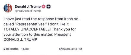 Trump rechaza la propuesta de paz iraní: Teherán quiere acabar la guerra pero no tocar su programa nuclear Trump rechaza la propuesta de paz iraní: Teherán quiere acabar la guerra pero no tocar su programa nuclear