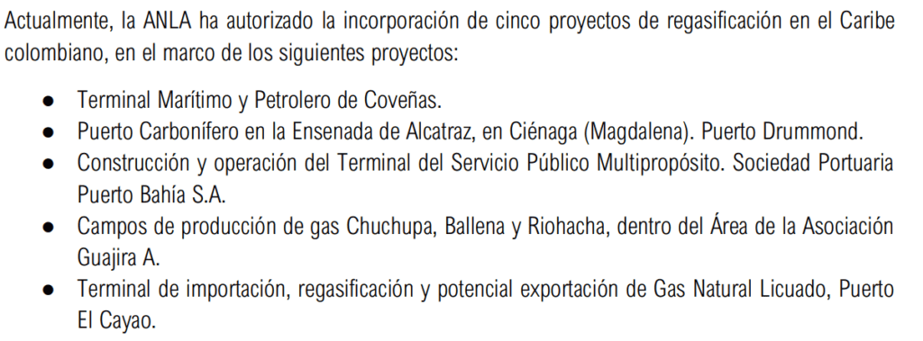 ANLA aprueba licencia ambiental a proyectos de regasificación de TGI, Ecopetrol y Drummond en el Caribe Imagen: ANLA