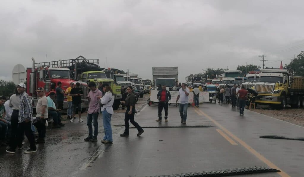 Bloqueos en el corredor vial. Imagen: ACP