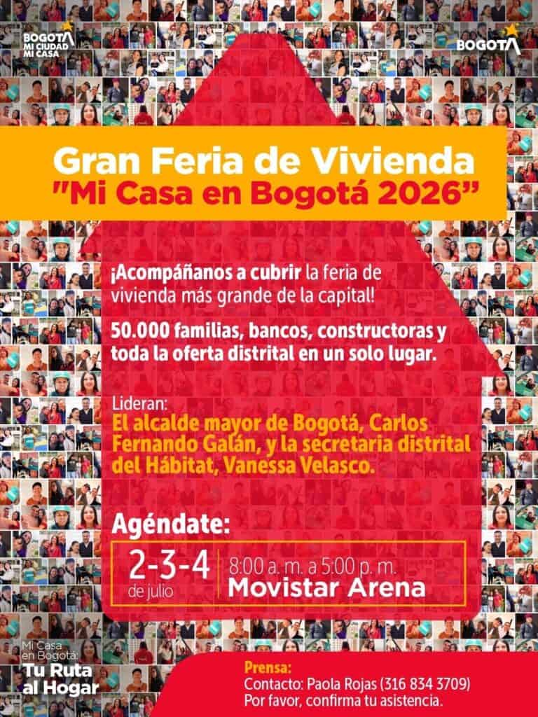 Bogotá abrirá 5.000 cupos para subsidios en la Gran Feria de Vivienda 2026 Gran Feria de Vivienda