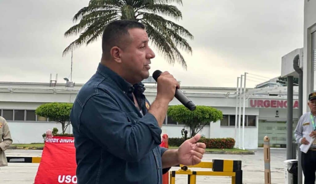 Sindicato de Ecopetrol inició paro de labores por 24 horas ante la falta de consenso en mejoras salariales y laborales Presidente de la USO, Martín Ravelo. Imagen: USO