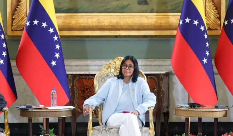 Delcy Rodríguez, presidenta encargada de Venezuela. Foto: Prensa Presidencial de Venezuela.