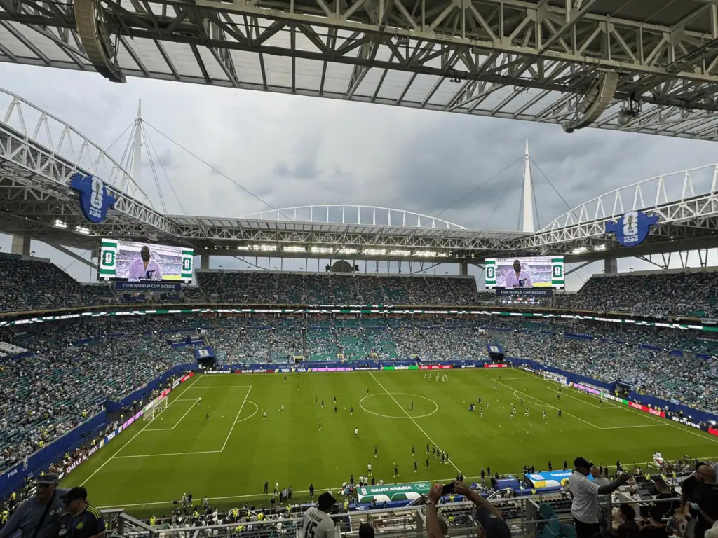 Miami vive la fiebre mundialista con Colombia como su principal mercado turístico internacional Hard Rock Stadium Miami. Foto: Nataly Vargas, Valora Analitik.