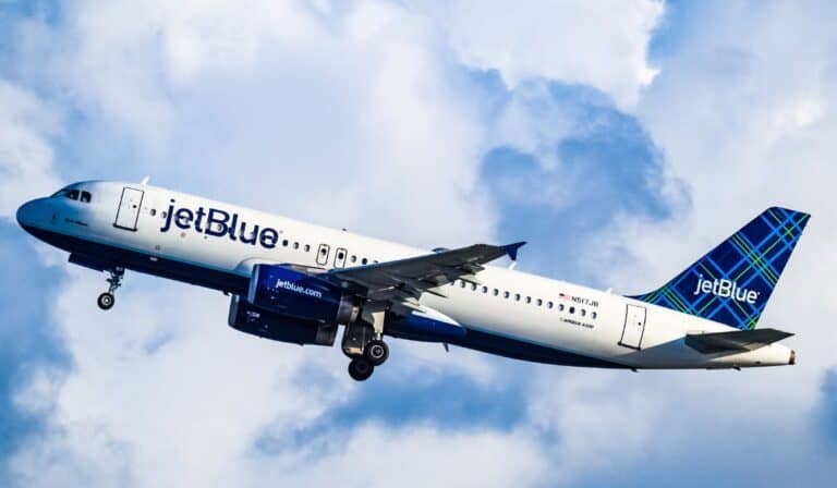 JetBlue anuncia su primer vuelo a Venezuela en la historia de la aerolínea Airbus A320 de la aerolínea estadounidense JetBlue. Foto: JetBlue.