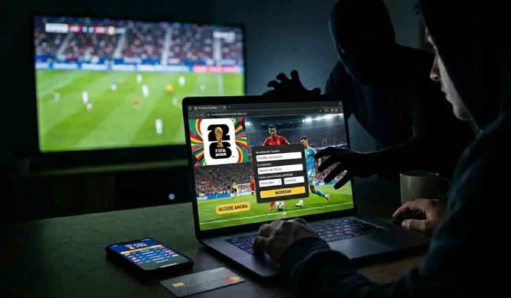 Alertan por páginas falsas para ver el Mundial 2026: Así pueden robar cuentas y tarjetas bancarias Alertan por páginas falsas para ver el Mundial 2026