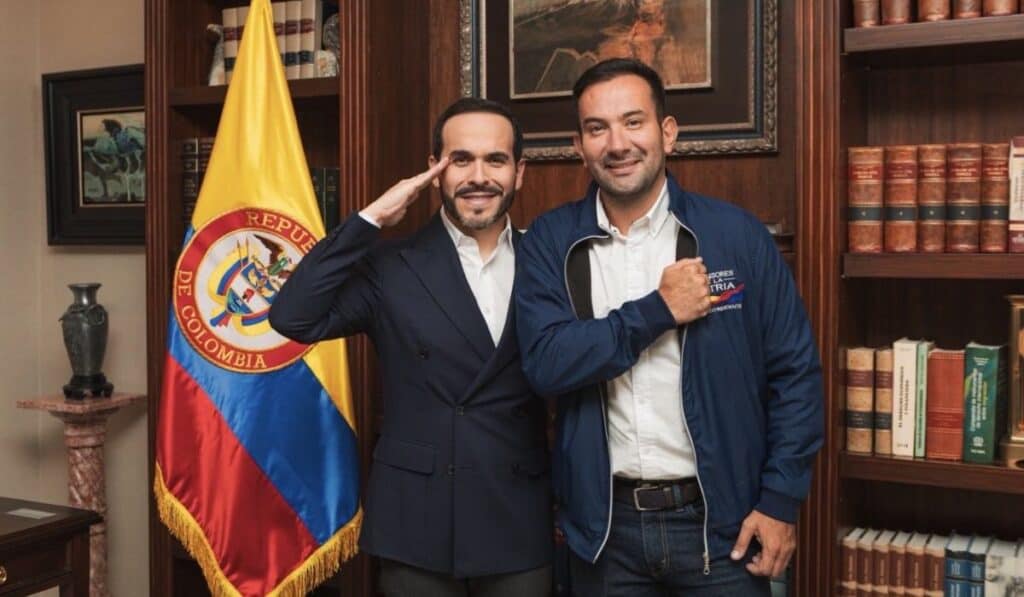 Abelardo de la Espriella y Didier Blanco, director de la Unidad Nacional de Protección (UNP)