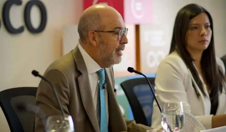 Camilo Sánchez, presidente del Consejo Gremial, habla del atentado a Miguel Uribe. Imagen: cortesía Andesco