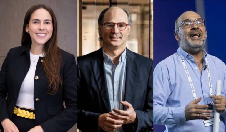 Gremios minero-energéticos respaldaron el nombramiento de María Nohemi Arboleda como nueva MinMinas Silvana Habib, presidente de Asoenergía; Juan Camilo Nariño, presidente de ACM; y Camilo Sanchez, presidente de Andesco. Imagen: Asoenergía-ACM-Andesco