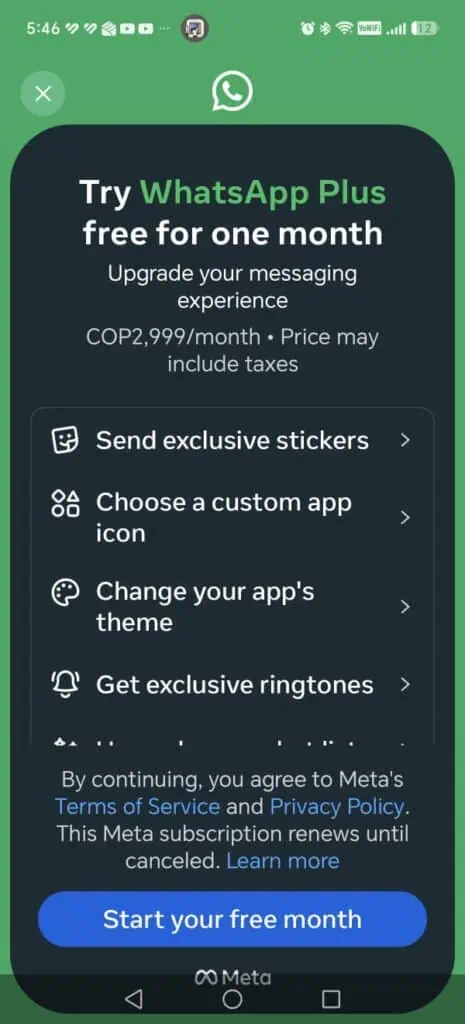 El nuevo cobro que hará WhatsApp para acceder a importante servicio El nuevo cobro que hará WhatsApp para acceder a importante servicio