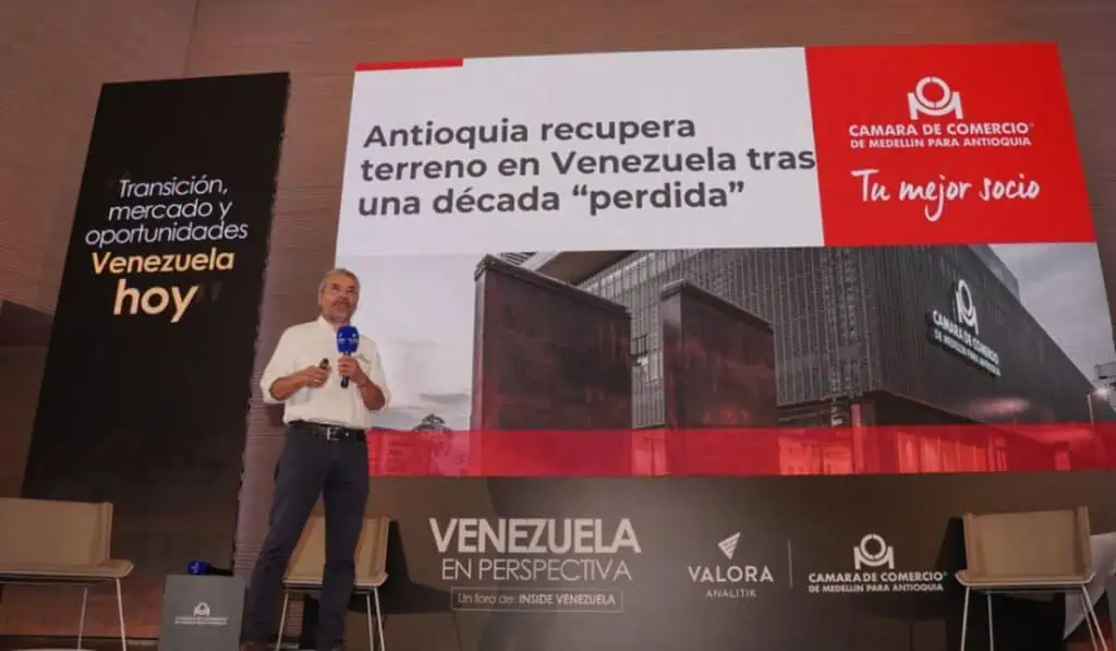 La relación comercial Antioquia–Venezuela: 20 años de auge, 15 de caída y una reapertura con oportunidades Fredy Pulgarín, vicepresidente de desarrollo empresarial y competitividad de la Cámara de Comercio de Medellín. Foto: Valora Analitik.