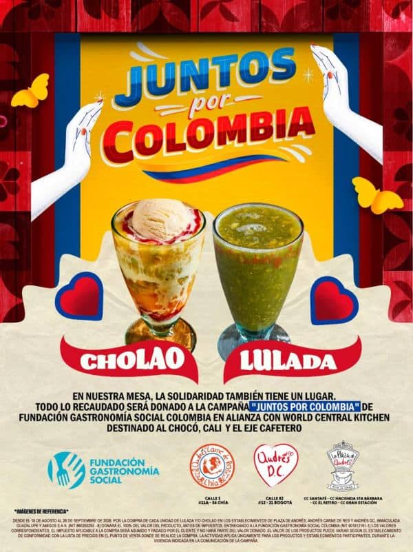 Andrés Carne de Res anuncia tres frentes de apoyo para ayudar a los damnificados por el terremoto en Colombia Campaña solidaria de Andrés Carne de Res