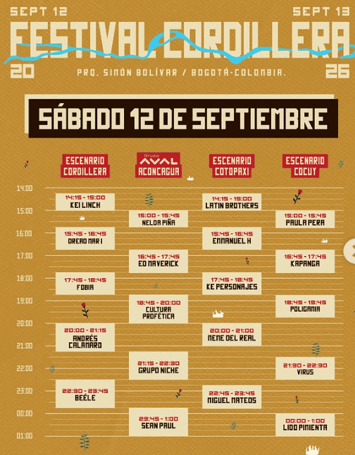 Festival Cordillera revela su cartel por días para su quinta edición Festival Cordillera revela su cartel por días para su quinta edición
