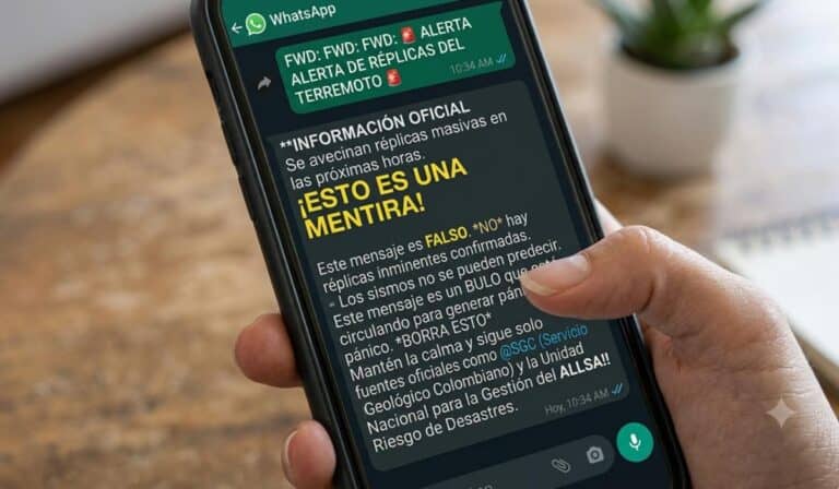 Es falso que exista hora exacta sobre nuevas réplicas tras terremoto en Colombia, aclara Servicio Geológico Falsa información por replicas tras terremoto en Colombia