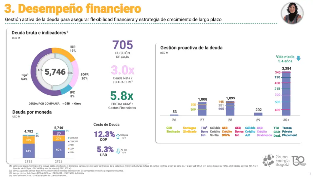 “La realidad es que no hay suficiente gas”: Chief Financial Officer del Grupo Energía Bogotá Imagen: GEB