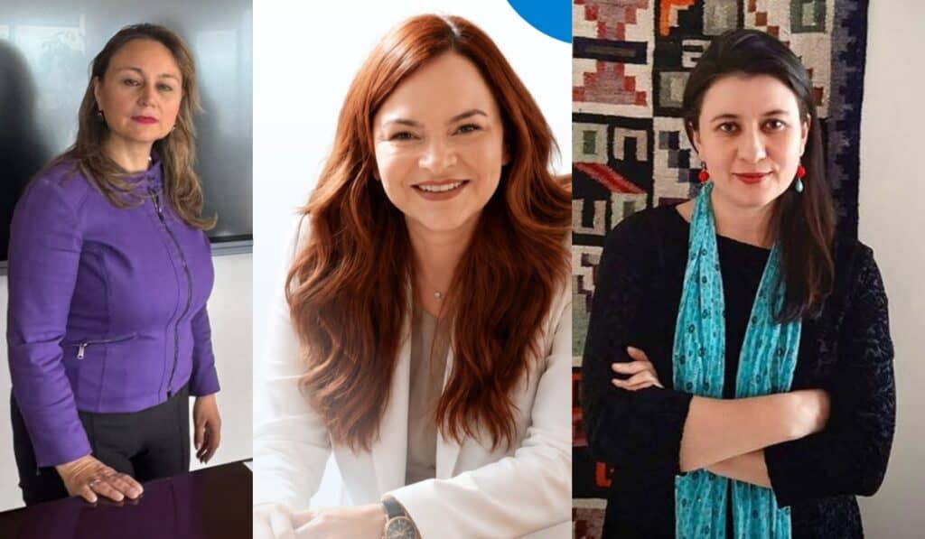 Mujeres llegan a reforzar el sector salud: así quedan los cargos clave en Invima, INS y Supersalud Izq. Mónica Rocío Lombana, superintendente de Salud (e); Sindy Pulgarín, directora del Invima; Zulma Cucunubá, directora del INS.