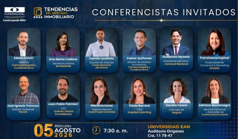 ¿Dónde pueden crecer las ventas de vivienda? pregunta clave en Tendencias del Sector Inmobiliario 2026, organizado por Camacol Bogotá & Cundinamarca ¿Dónde pueden crecer las ventas de vivienda? pregunta clave en Tendencias del Sector Inmobiliario 2026, organizado por Camacol Bogotá & Cundinamarca