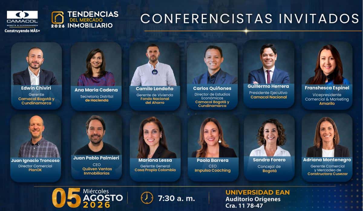 ¿Dónde pueden crecer las ventas de vivienda? pregunta clave en Tendencias del Sector Inmobiliario 2026, organizado por Camacol Bogotá & Cundinamarca