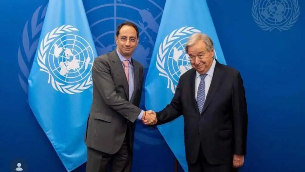 Gobierno De la Espriella ante la ONU: estas fueron las claves del discurso El Vicepresidente de Colombia, José Manuel Restrepo, con el Secretario General de la ONU, António Guterres.