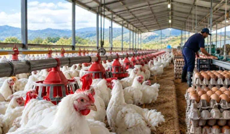 Fenómeno de El Niño impactaría la producción de pollo en 2026 y el precio del huevo repuntaría en 2027 Sector avícola. Imagen: Generada por AI Chat GPT
