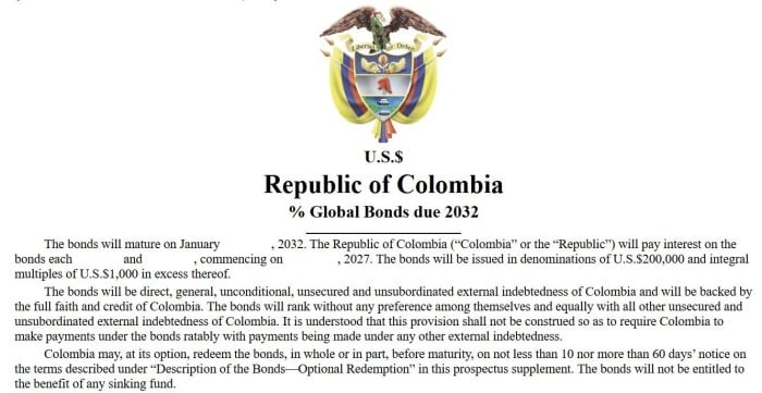 Atención | Gobierno De la Espriella lanza su primera emisión de bonos internacionales en dólares Bonos internacionales Colombia EE. UU.