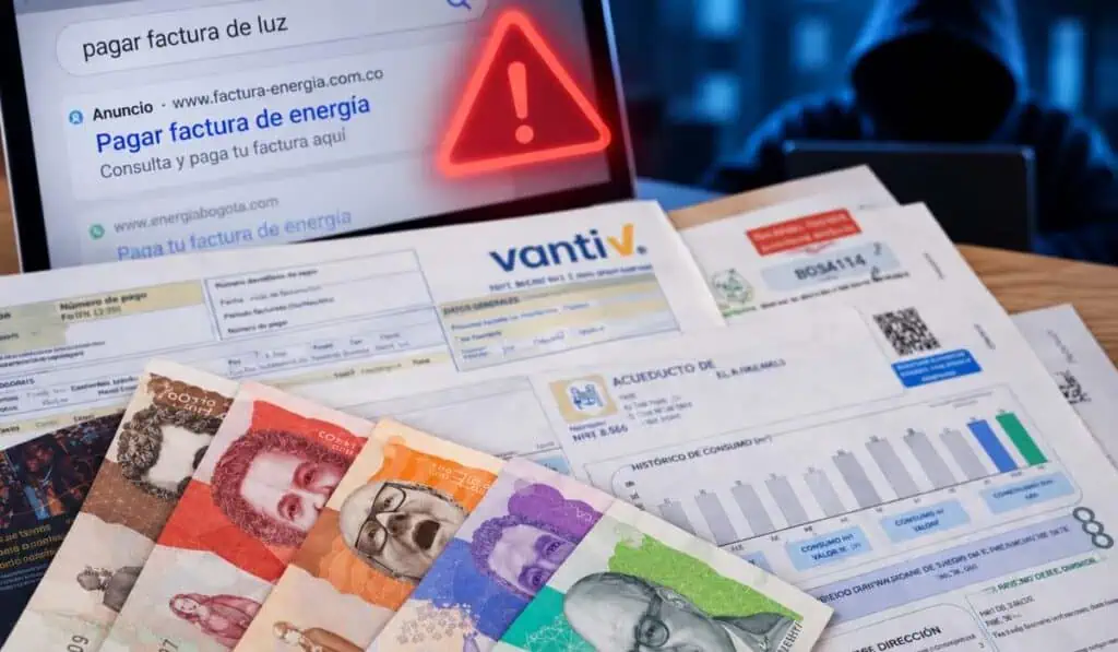 Estafas al pagar recibos de agua, luz y gas en Colombia: así operan los delincuentes Estafas al pagar recibos de agua, luz y gas en Colombia: así operan los delincuentes