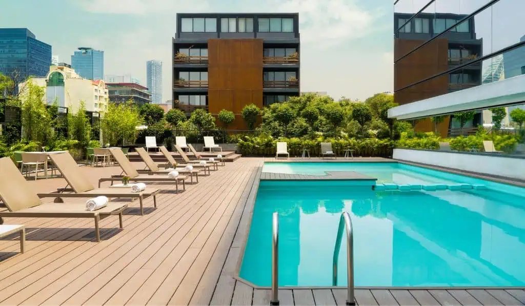 Guadalajara y Ciudad de México: así son los nuevos y renovados hoteles NH en México Piscina NH Collection Reforma en Ciudad de México. Foto: Cortesía.
