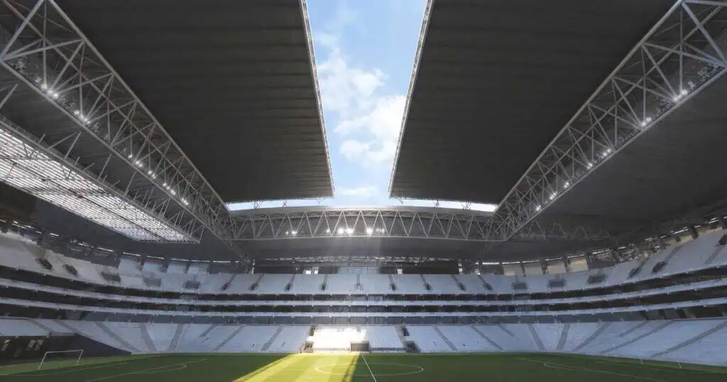 Nuevo estadio de Bogotá tendrá cinco gramillas de respaldo y control con reconocimiento facial El nuevo estadio de Bogotá tendrá cambios que irán más allá de su mayor capacidad